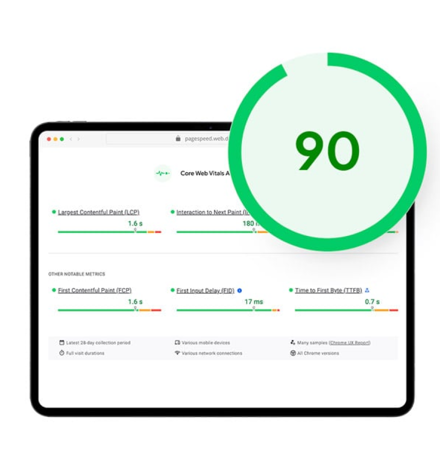 Landing page preview